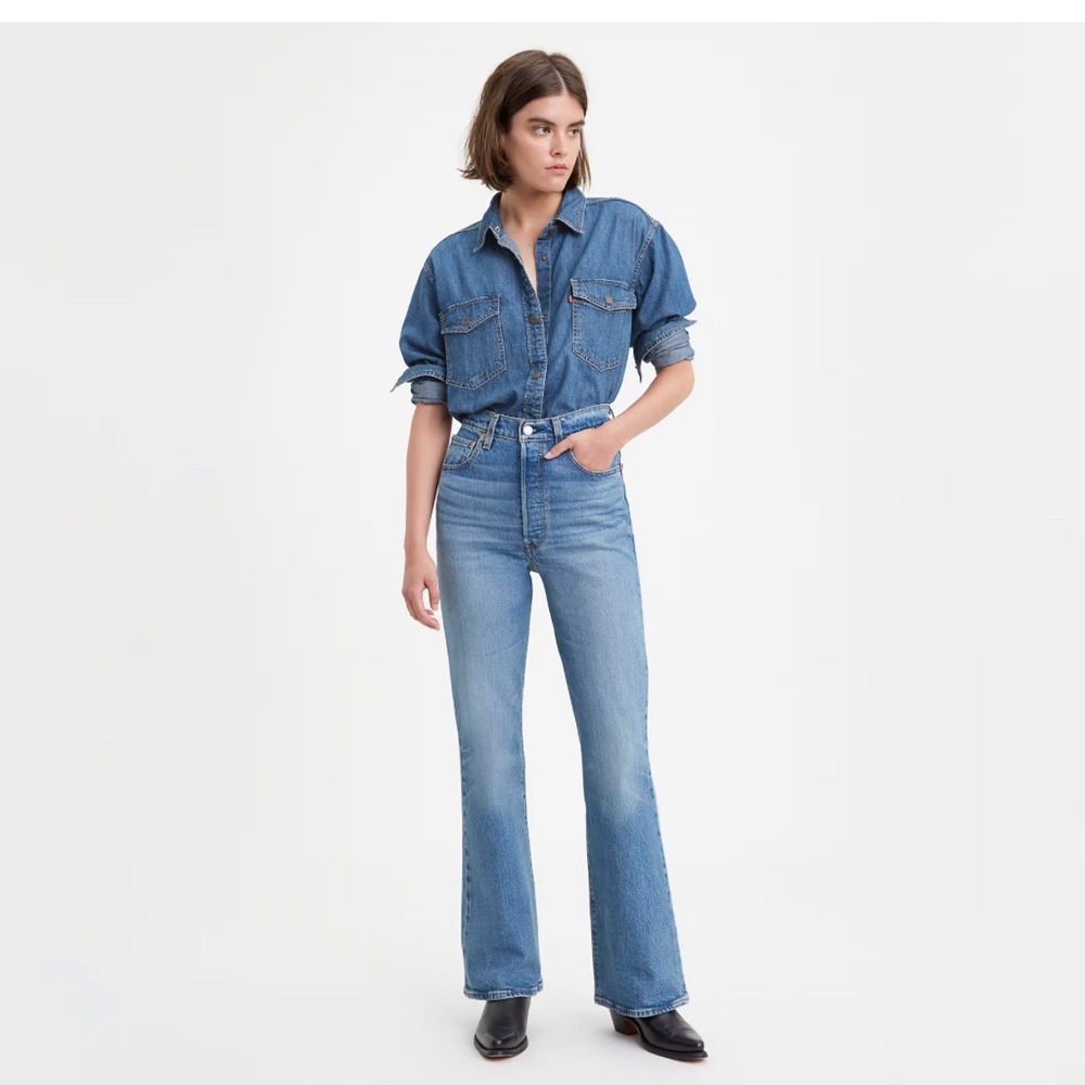 Levi’s Full Length Ribcage Flare, Color-Jive Song